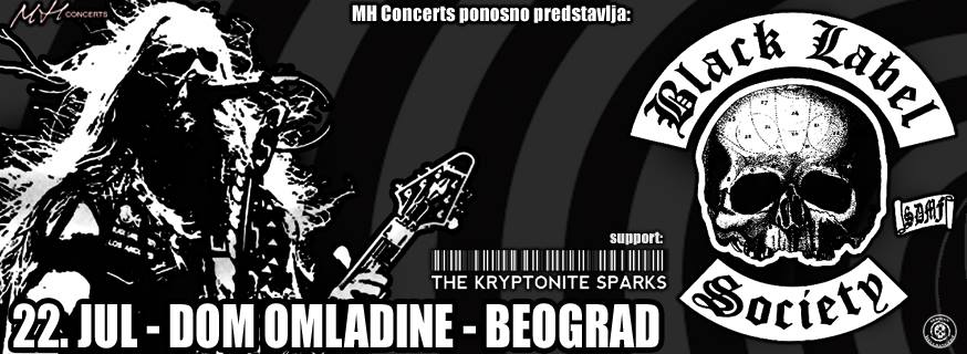 The Kryptonite Sparks deschide concertul Black Label Society din Belgrad